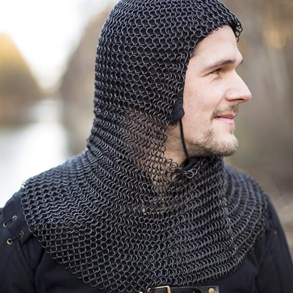 Chainmail Hood - Alaric - Epic Black