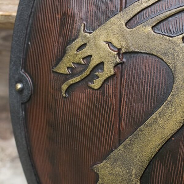 Viking Dragon Shield - Wood - ø80 cm