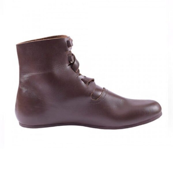 Roman leather boots, dark brown