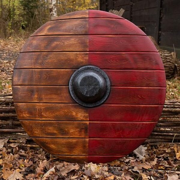 Drang Shield - Red/Wood - 80 cm